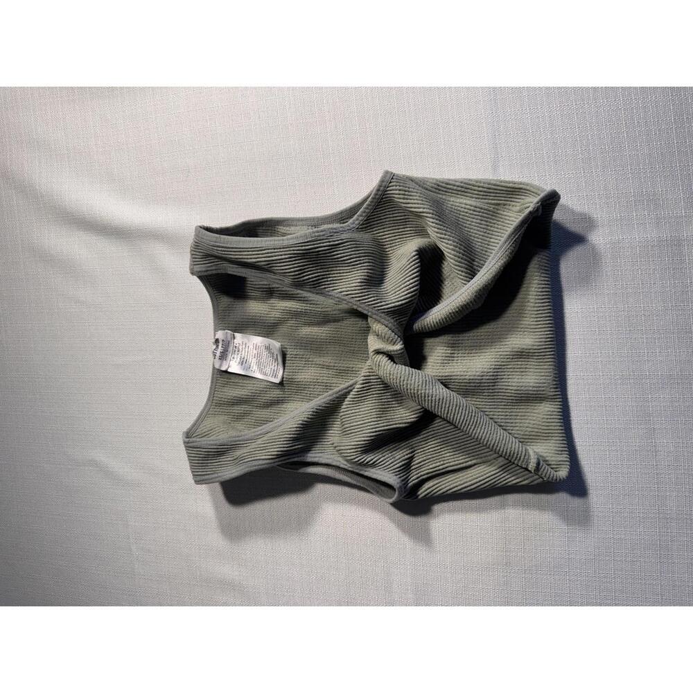 Cotton On ribbed knot front cropped tank top